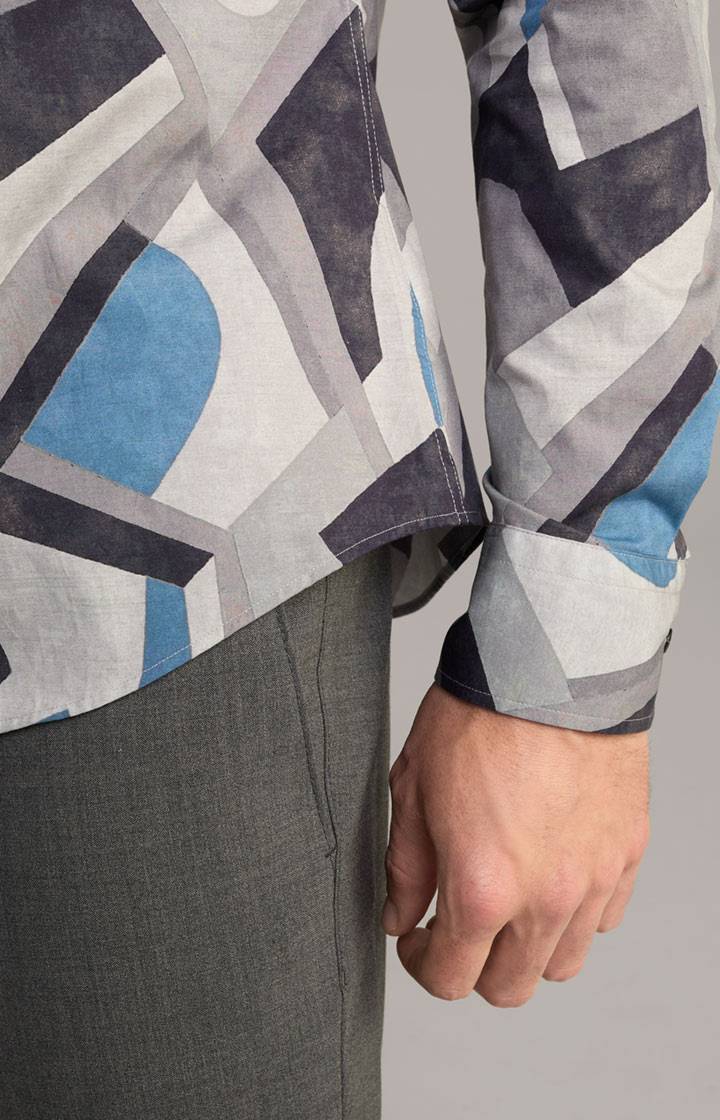 Joop Hemd Pit in Blau gemustert im Angebot