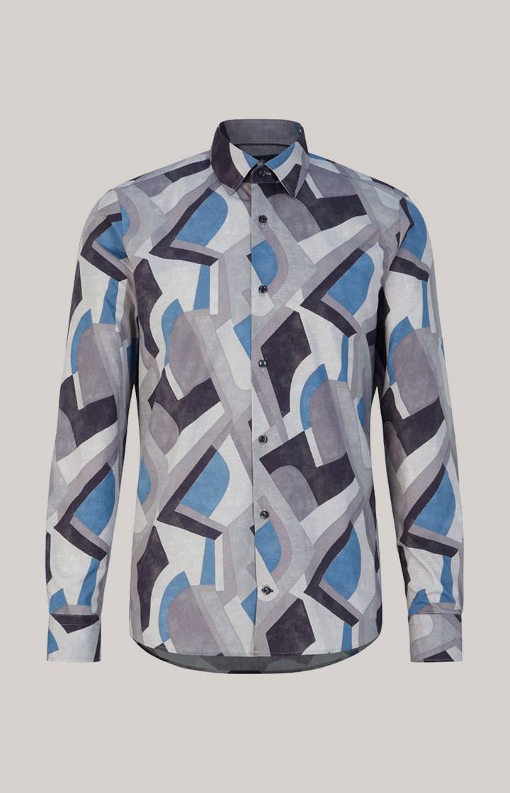 Joop Hemd Pit in Blau gemustert im Angebot