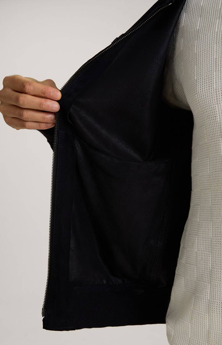 Joop Ziegenvelours-Lederjacke Pios in Navy Kauf eins, bekomm eins gratis