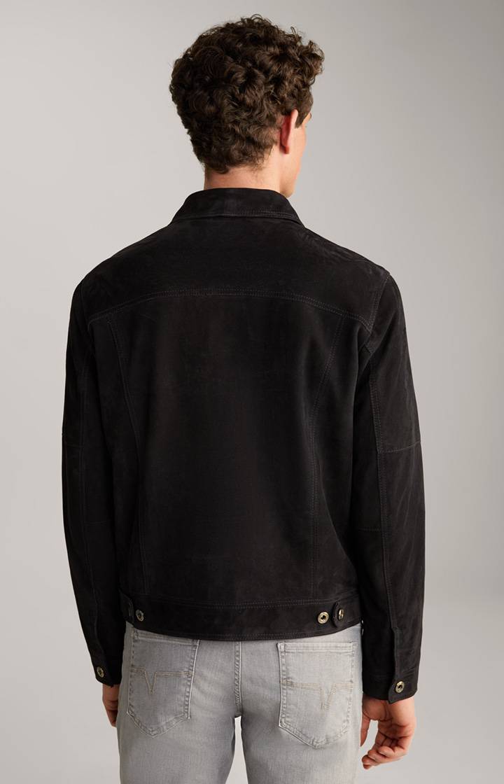 Joop Velours-Lederjacke Jean in Navy VIP-Rabatte