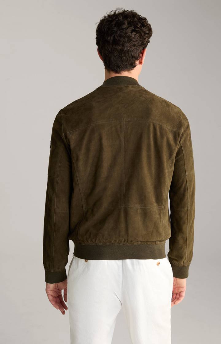Joop Ziegenvelours-Lederjacke Pios in Oliv Letzte 3 Tage