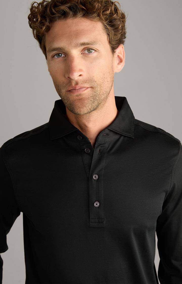 Joop Langarm-Poloshirt Baldwin in Schwarz Preisnachlass