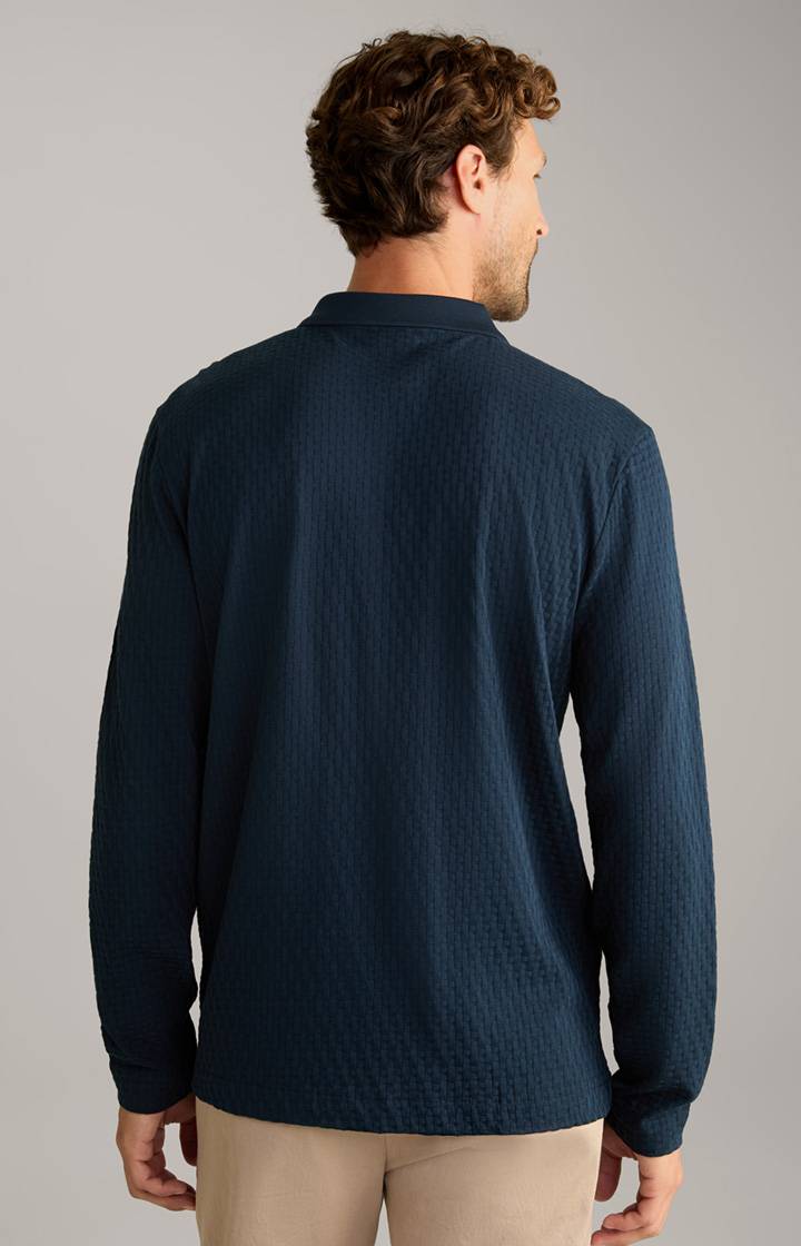 Joop Polo-Longsleeve Balian in Navy Saisonschlussverkauf