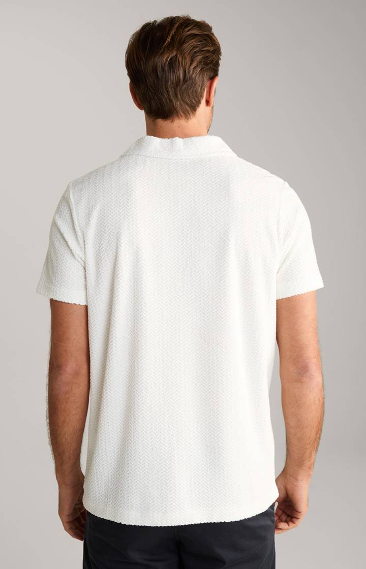 Joop Frottee-Polohemd Piero in Creme strukturiert Top Angebot