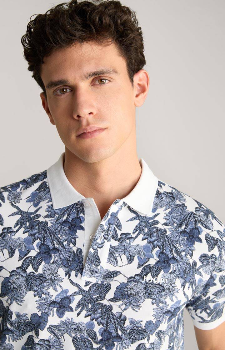 Joop Poloshirt Perez in Blau/Weiß gemustert VIP-Rabatte