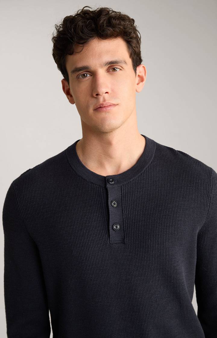 Joop Strickpullover Henley in Navy Letzte 2 Tage