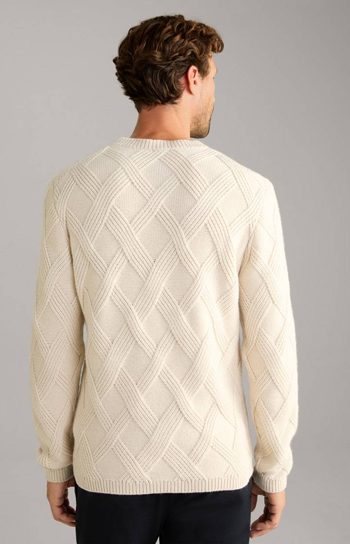 Joop Cashmere-Mix-Pullover Diamondo in Beige Riesige Rabatte