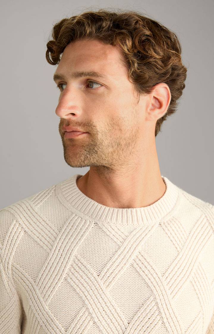 Joop Cashmere-Mix-Pullover Diamondo in Beige Riesige Rabatte