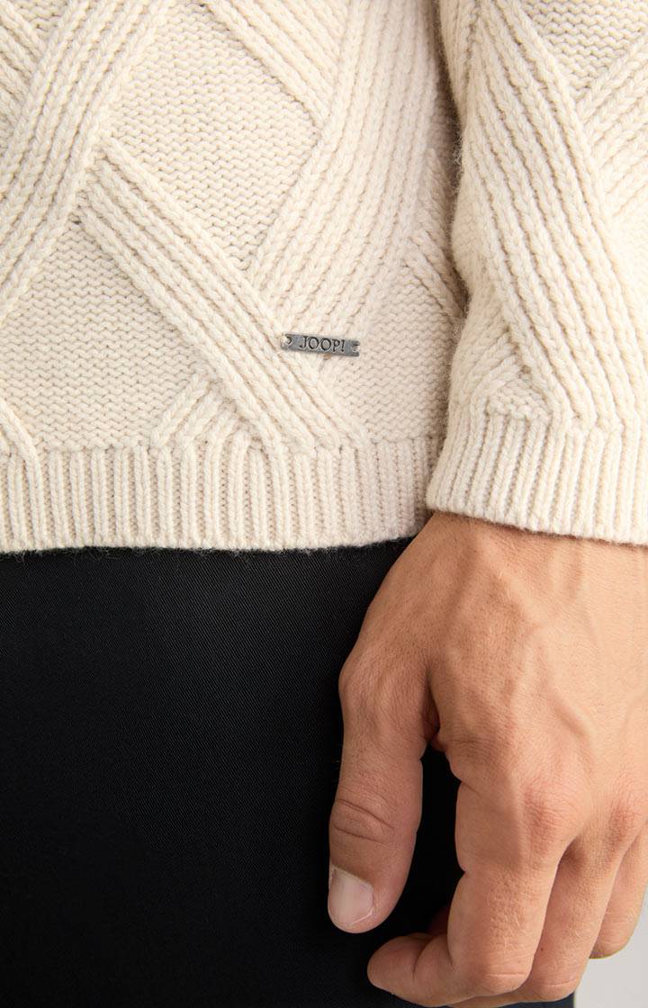 Joop Cashmere-Mix-Pullover Diamondo in Beige Riesige Rabatte