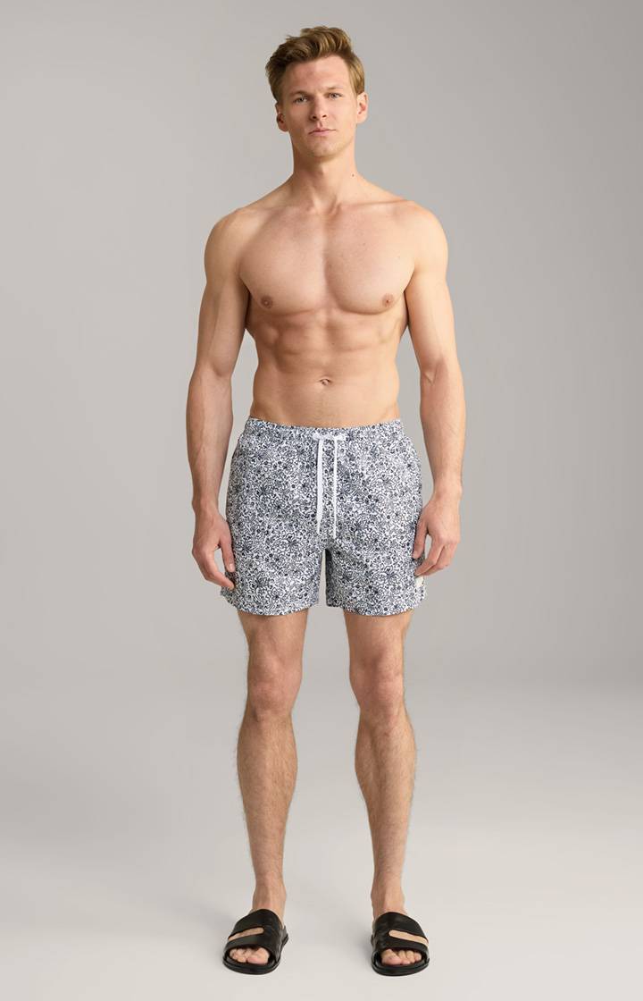 Joop Badeshorts Palolem Beach in Weiß/Blau gemustert Valentinstagsangebot
