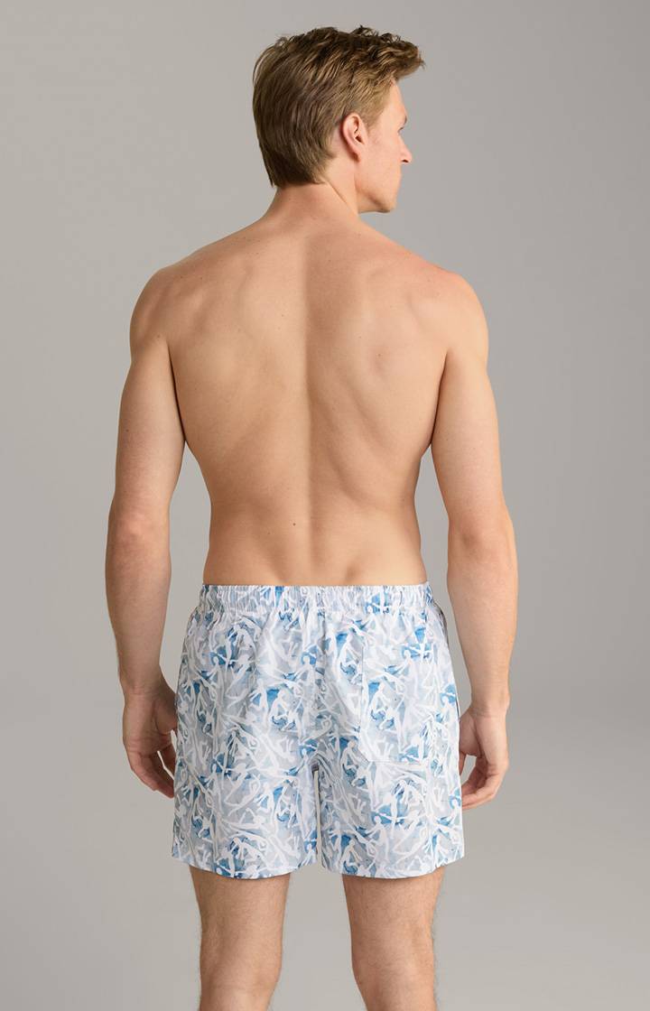 Joop Badeshorts Nissi Beach in Weiß/Blau gemustert Jubiläumsangebot