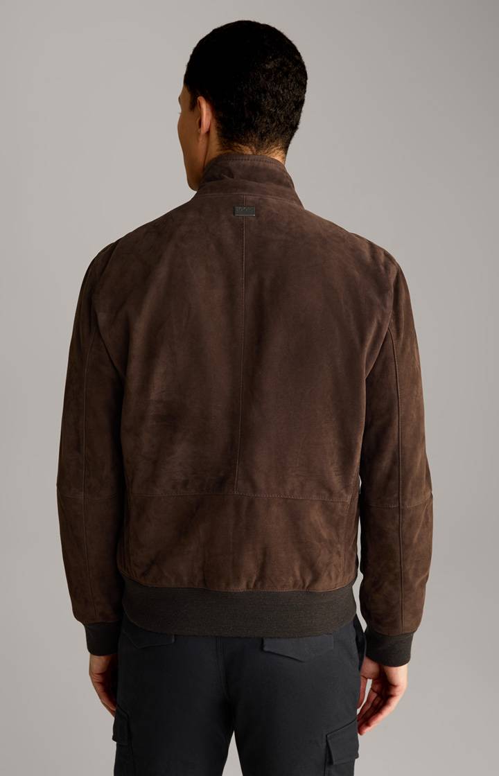 Joop Veloursleder-Blouson Cros in Dunkelbraun Fabrikverkauf