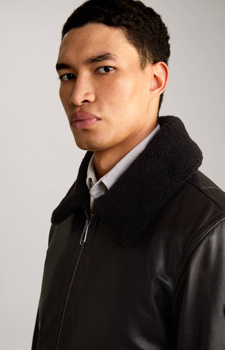 Joop Lederjacke Mesh in Dunkelbraun Blitzverkäufe