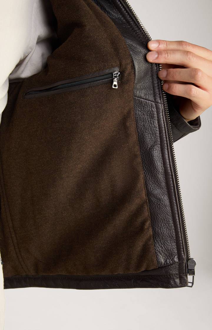 Joop Lederjacke Mesh in Dunkelbraun Blitzverkäufe