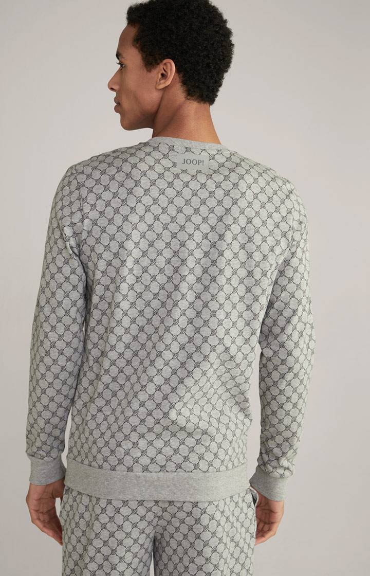 Joop Loungewear Sweatshirt in Hellgrau Melange gemustert Online Shopping