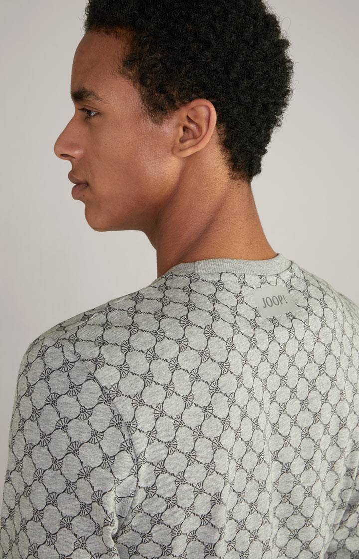 Joop Loungewear Sweatshirt in Hellgrau Melange gemustert Online Shopping
