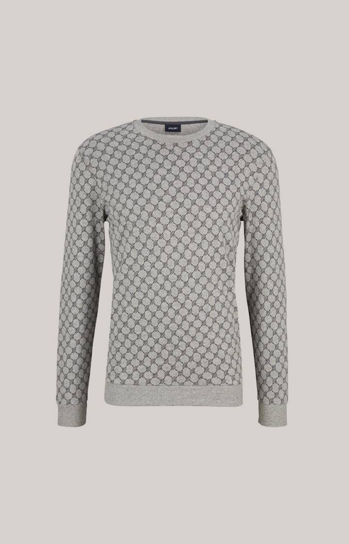 Joop Loungewear Sweatshirt in Hellgrau Melange gemustert Online Shopping