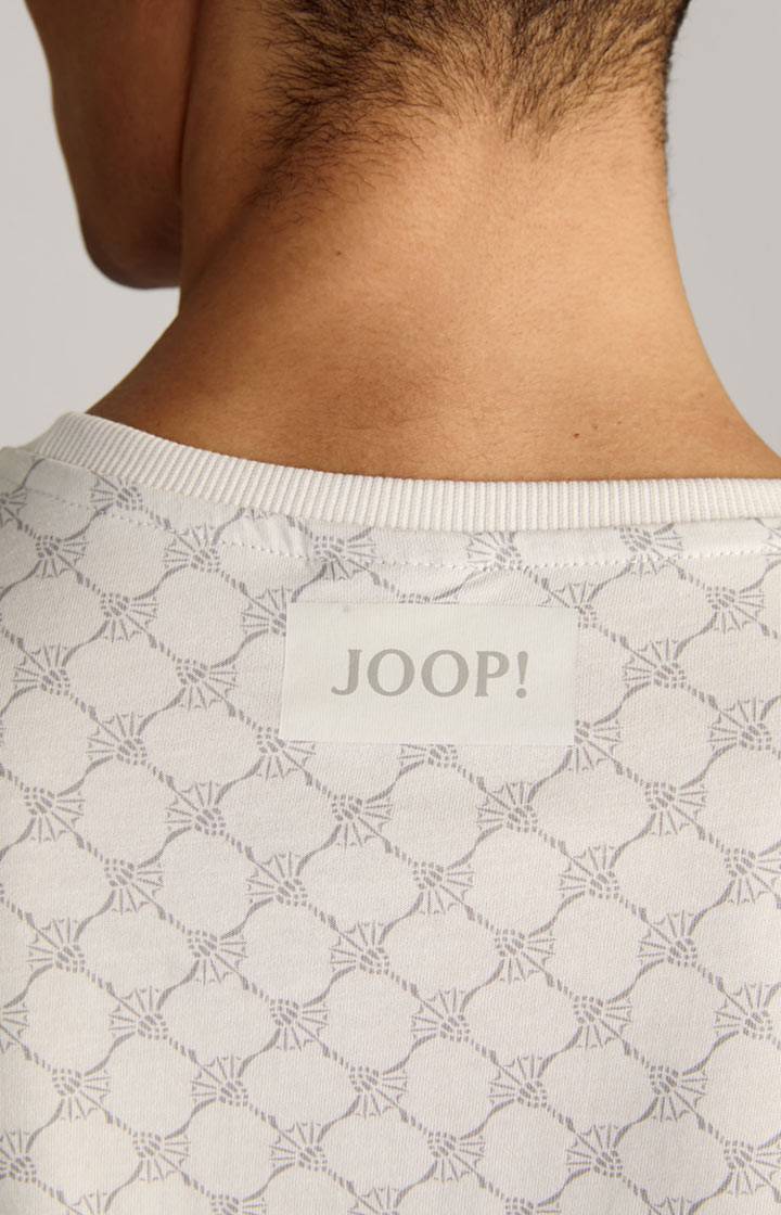 Joop Loungewear Longsleeve in Offwhite/Grau gemustert Saisonschlussverkauf