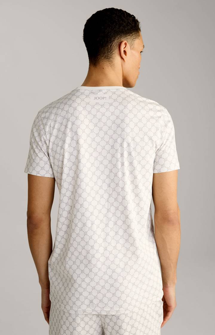 Joop Loungewear T-Shirt in Offwhite/Grau gemustert Weihnachtsangebot