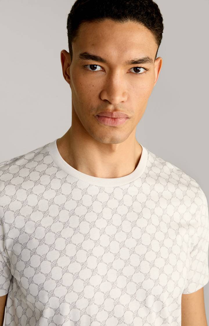 Joop Loungewear T-Shirt in Offwhite/Grau gemustert Weihnachtsangebot