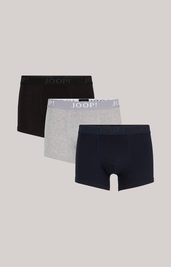 Joop 3er-Pack Fine Cotton-Stretch Boxer in Schwarz/Navy/Grau meliert Muttertagsangebot