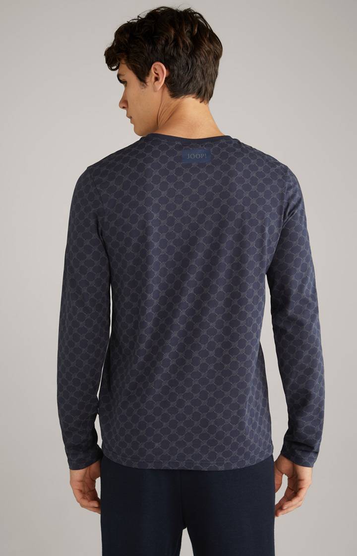 Joop Cornflower Loungewear Longsleeve in Navy gemustert Valentinstagsangebot