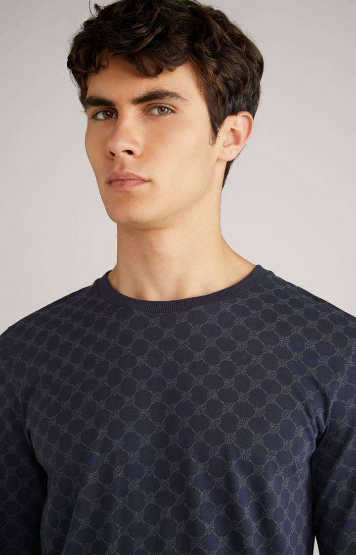 Joop Cornflower Loungewear Longsleeve in Navy gemustert Valentinstagsangebot