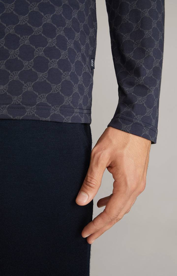 Joop Cornflower Loungewear Longsleeve in Navy gemustert Valentinstagsangebot