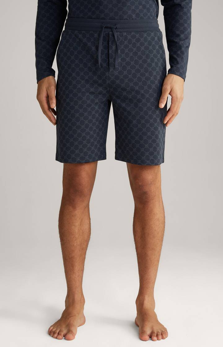 Joop Loungewear Shorts in Navy gemustert Jubiläumsangebot