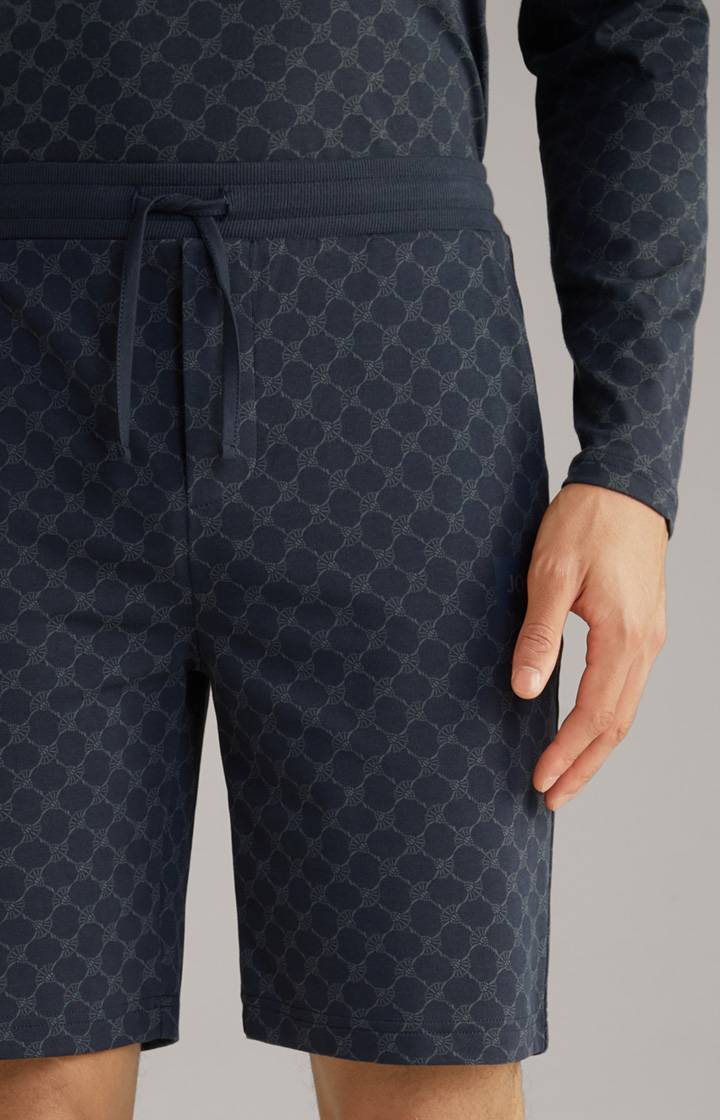 Joop Loungewear Shorts in Navy gemustert Jubiläumsangebot