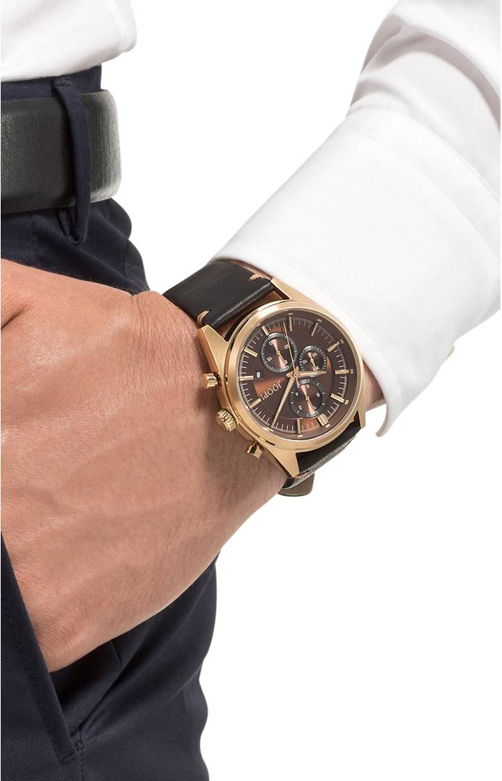 Joop Herrenuhr in Gold/Schwarz Kostenloser Versand international