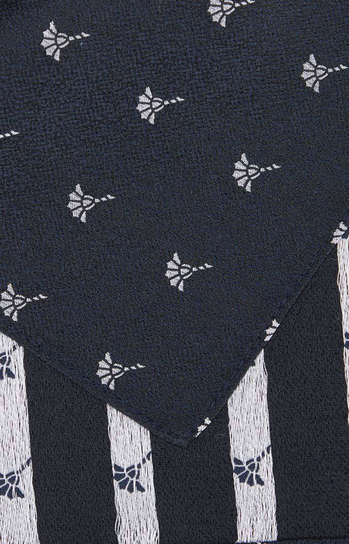 Joop Cornflower Seiden-Einstecktuch in Navy gemustert Zeitbegrenzte Promotion
