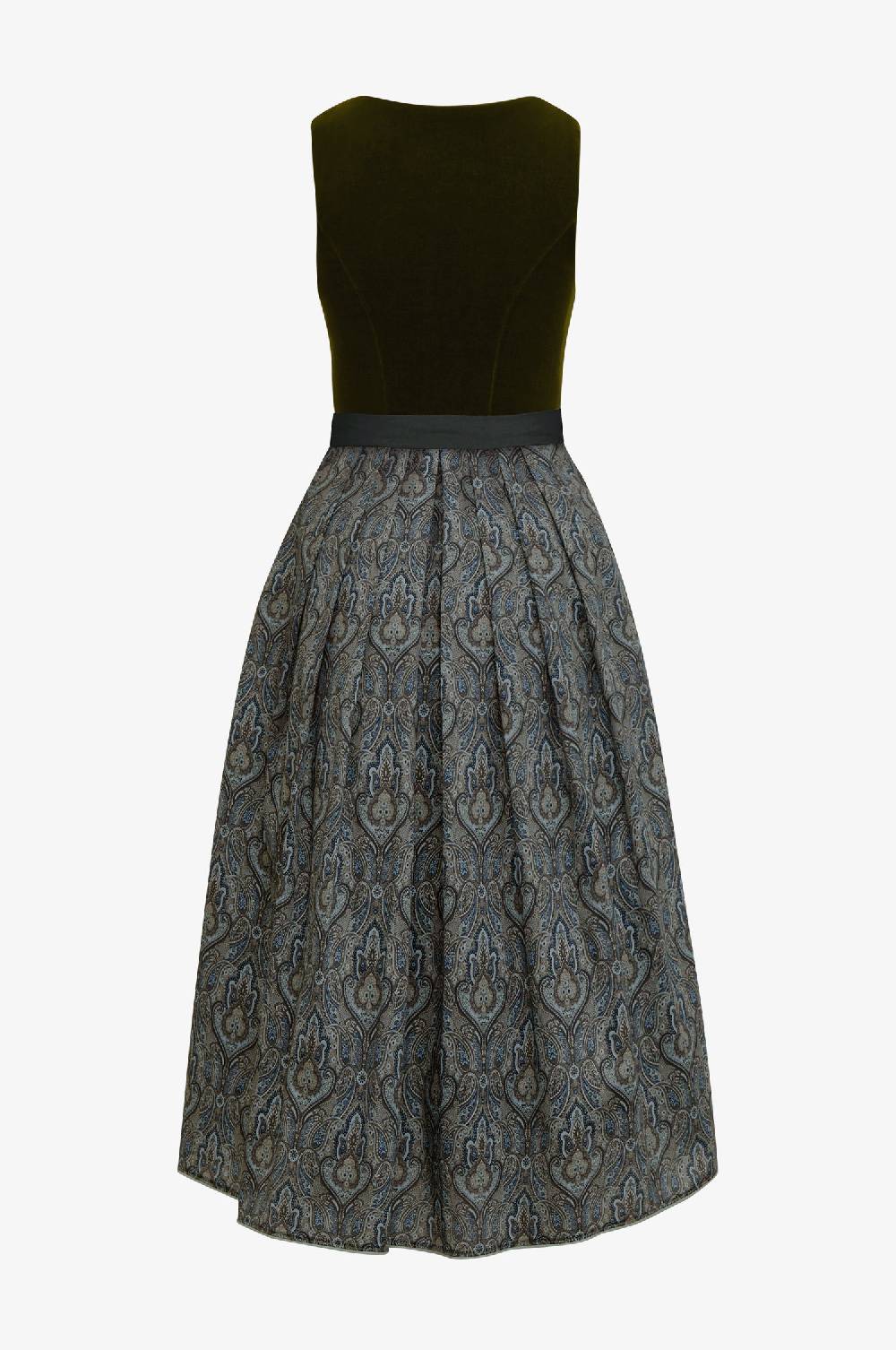 Kinga Mathe Samtdirndl Olivia in olive Exklusivangebot