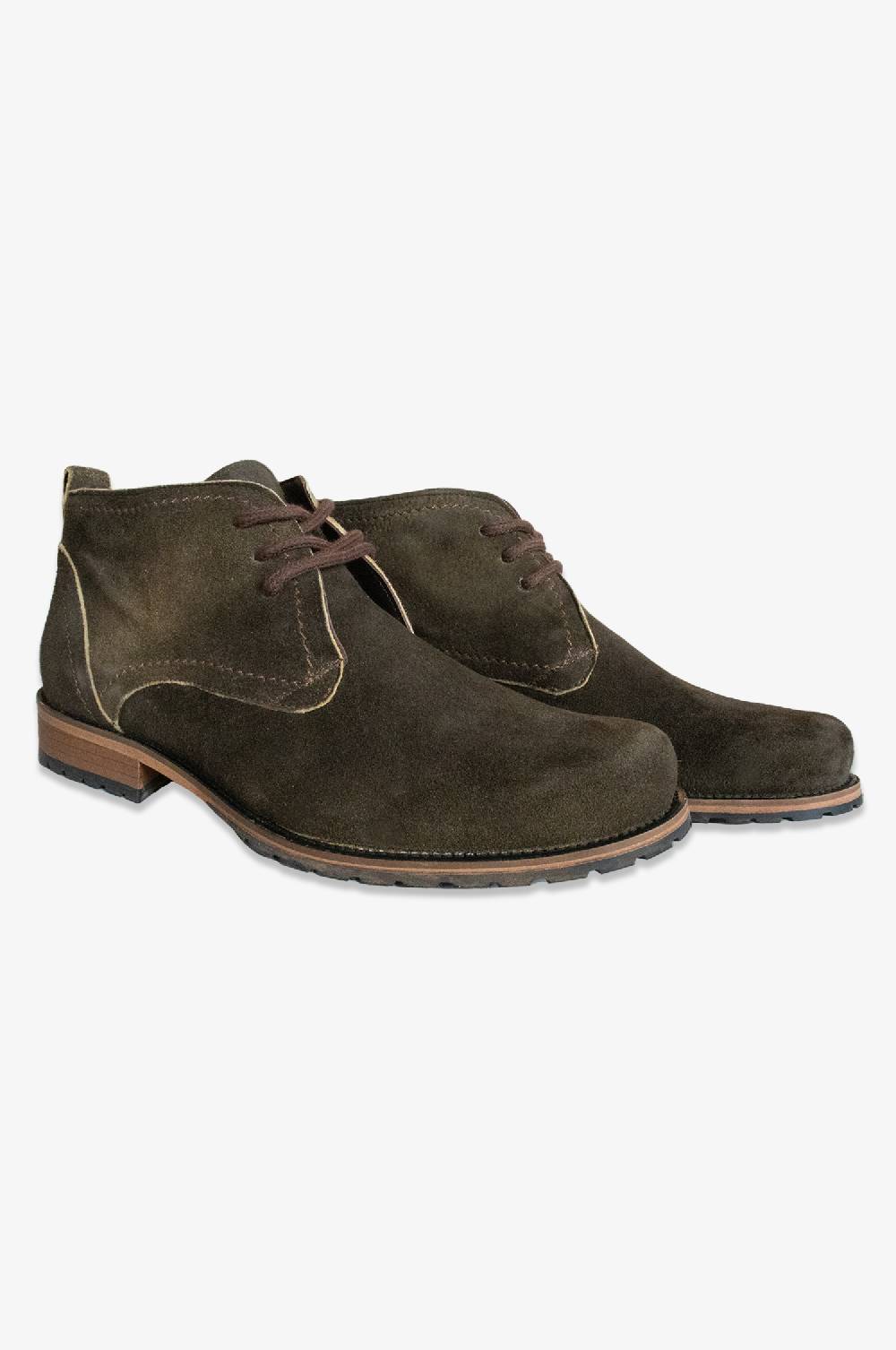 Kinga Mathe Veloursleder Trachtenschuhe in Olive Nur für heute