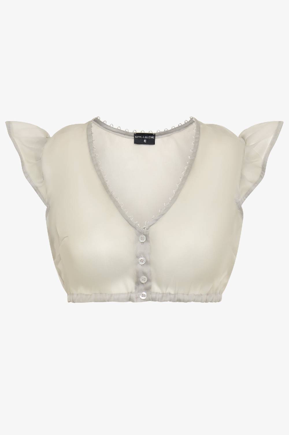 Kinga Mathe Seidenbluse Kiki in Grau Verkauf