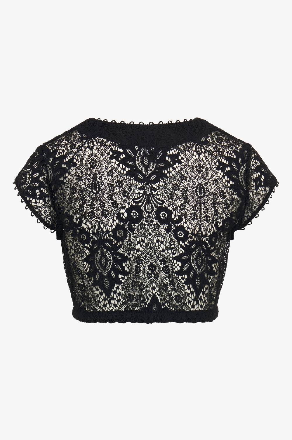 Kinga Mathe Dirndlbluse Samantha in Schwarz im Angebot