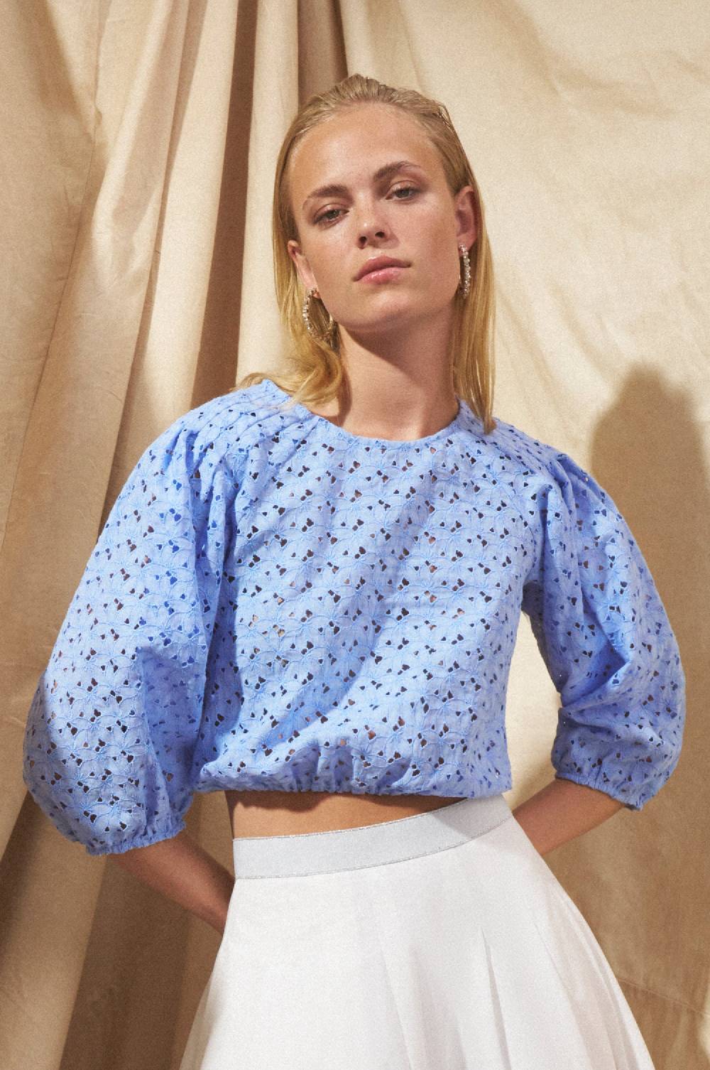 Kinga Mathe Bluse Kinga in blau Fabrikpreis