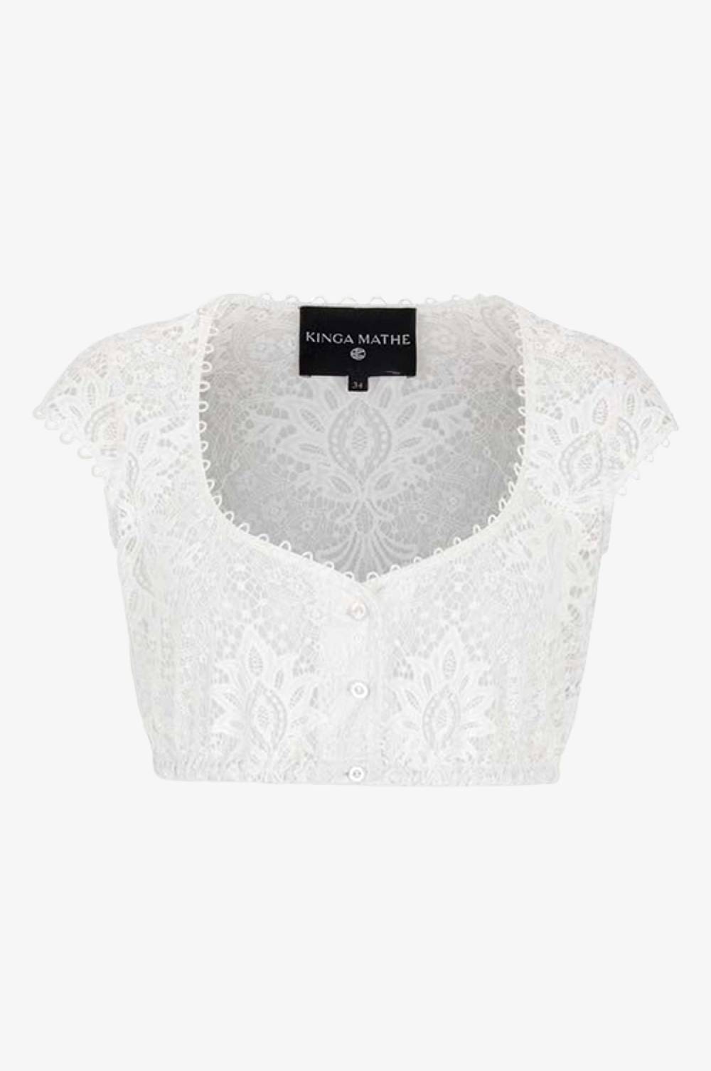 Kinga Mathe Spitzenbluse Samantha in Cremeweiß Black Friday
