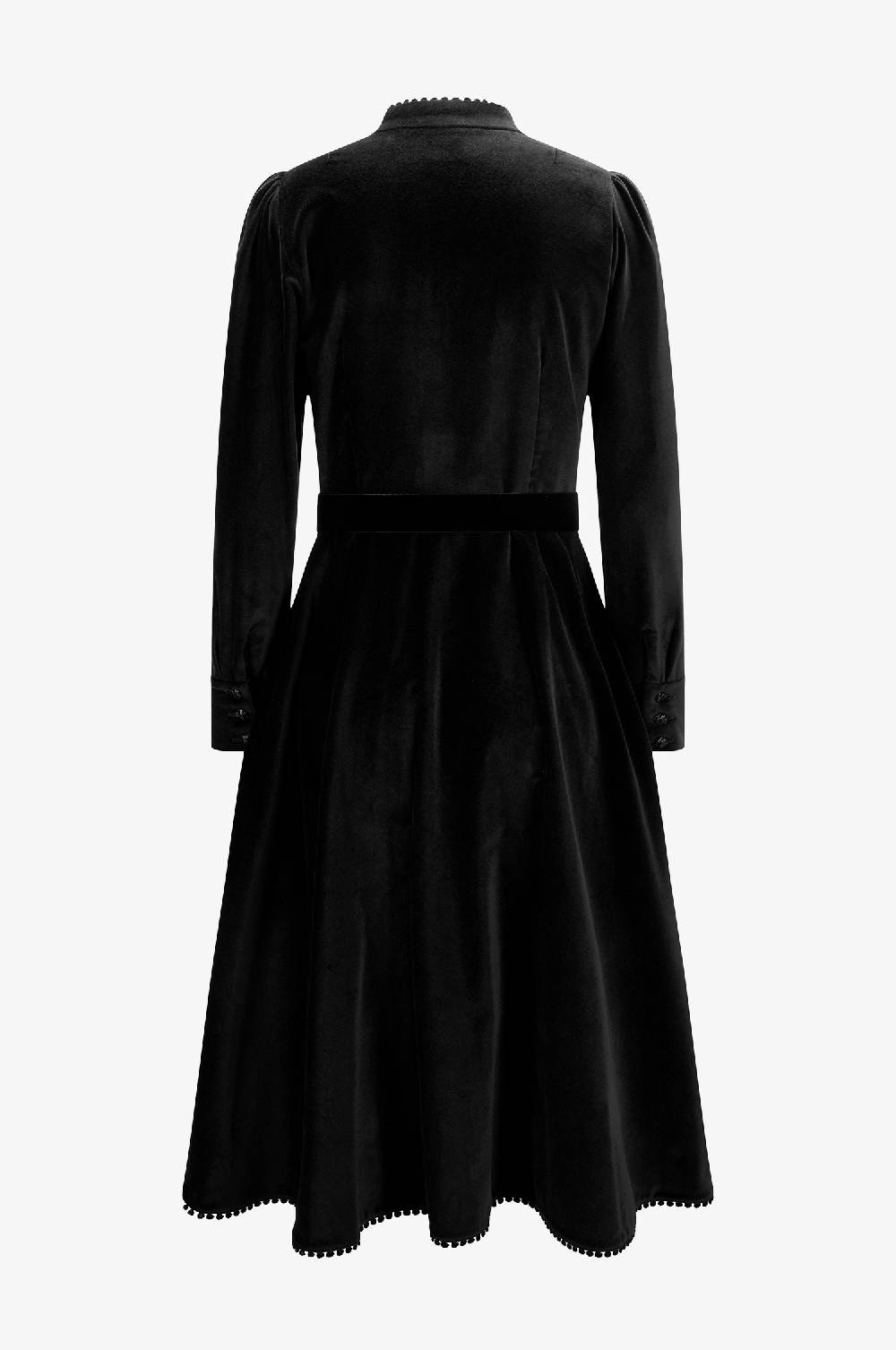 Kinga Mathe Samtkleid Ann in Schwarz Super Sparpreis