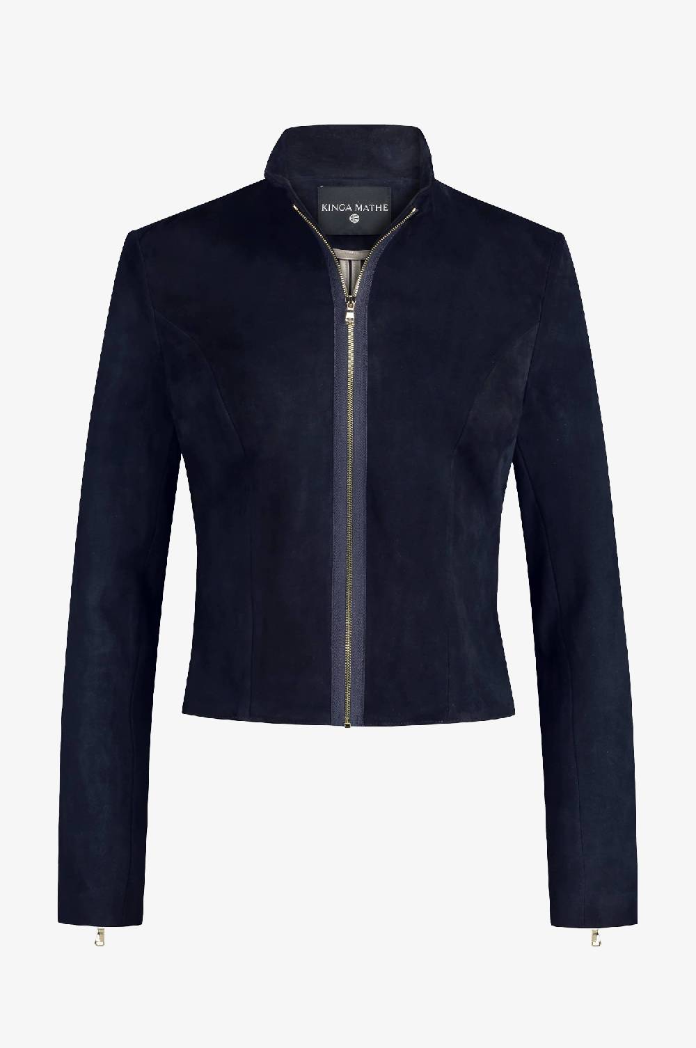 Kinga Mathe Lederjacke Sybille mit Schößchen in Marine Bis zu 55% Rabatt