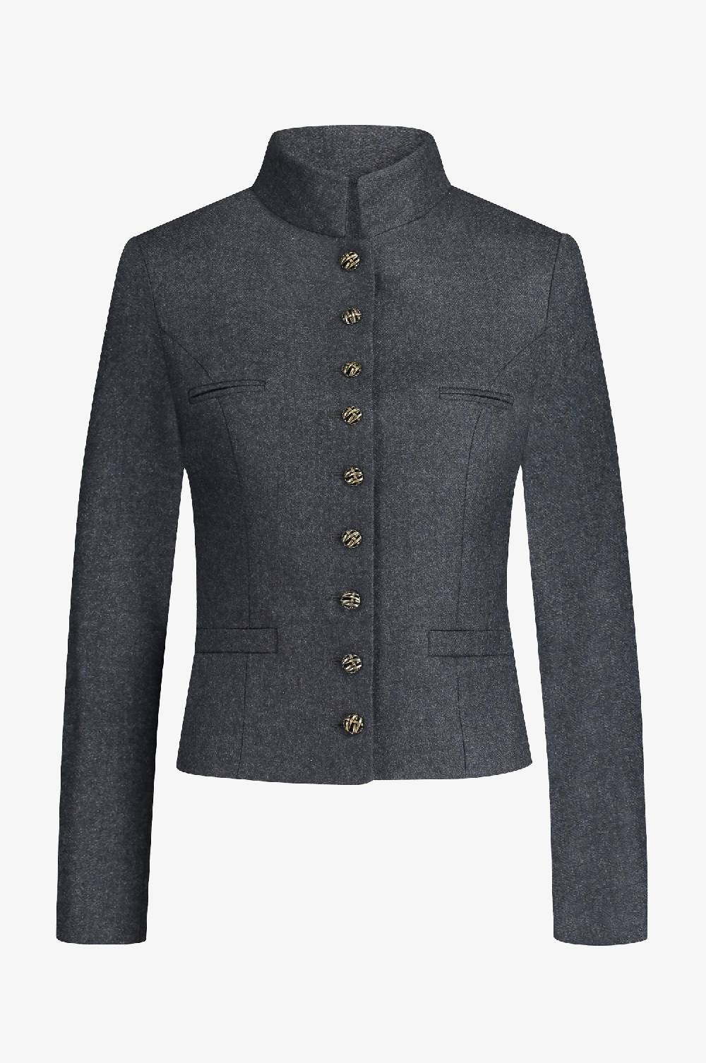 Kinga Mathe Jacke Constanze aus Schurwolle in Anthrazit Nur noch ein Tag übrig