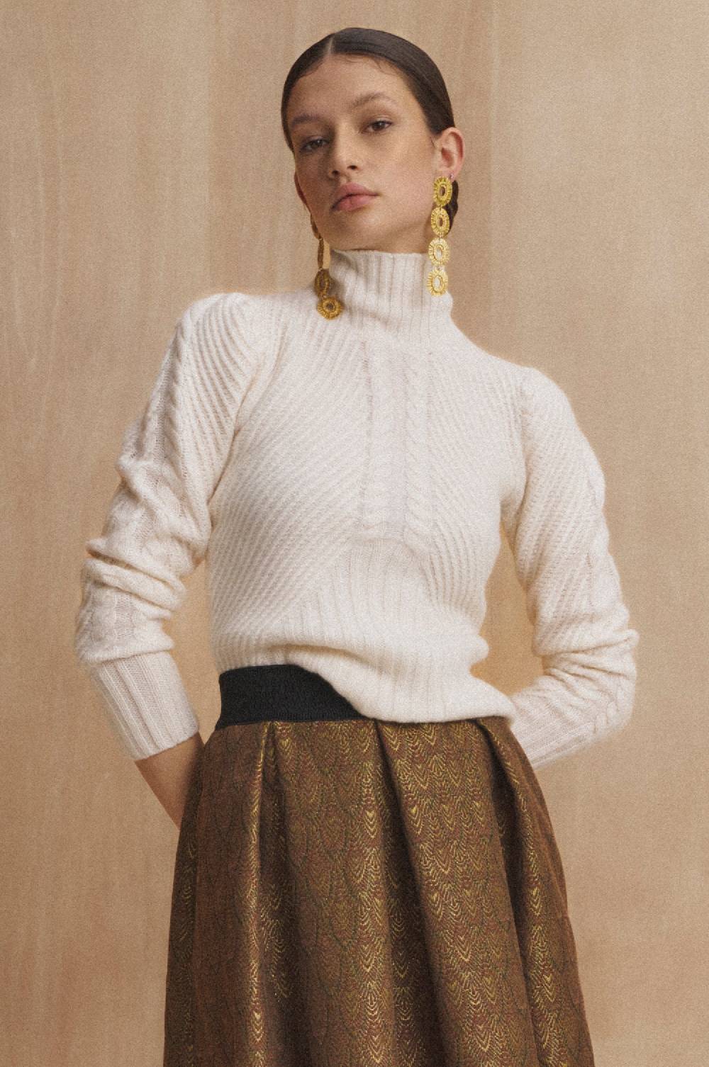 Kinga Mathe Cashmere Pullover Clara in Ivory Riesige Ersparnisse