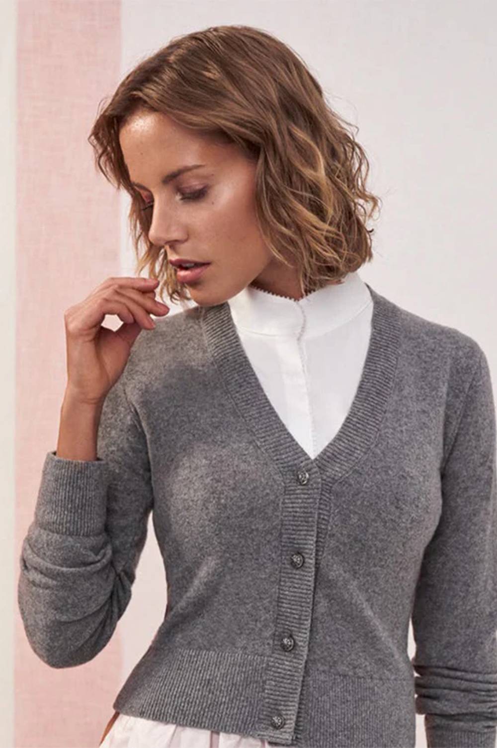 Kinga Mathe Strickjacke Marietta in Grau Black Friday Preise