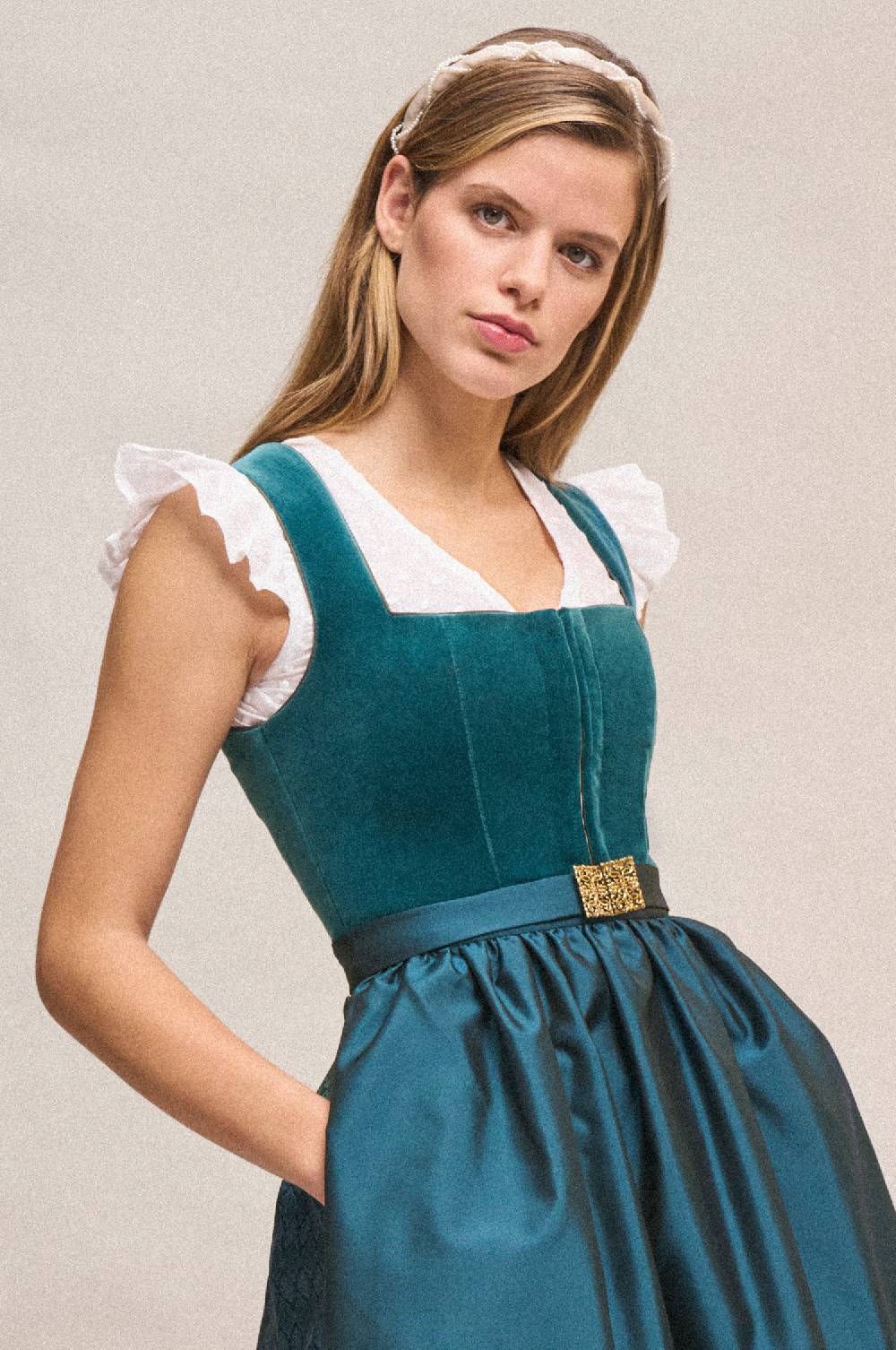 Kinga Mathe Dirndlbluse Kiki in Weiß Auslauf