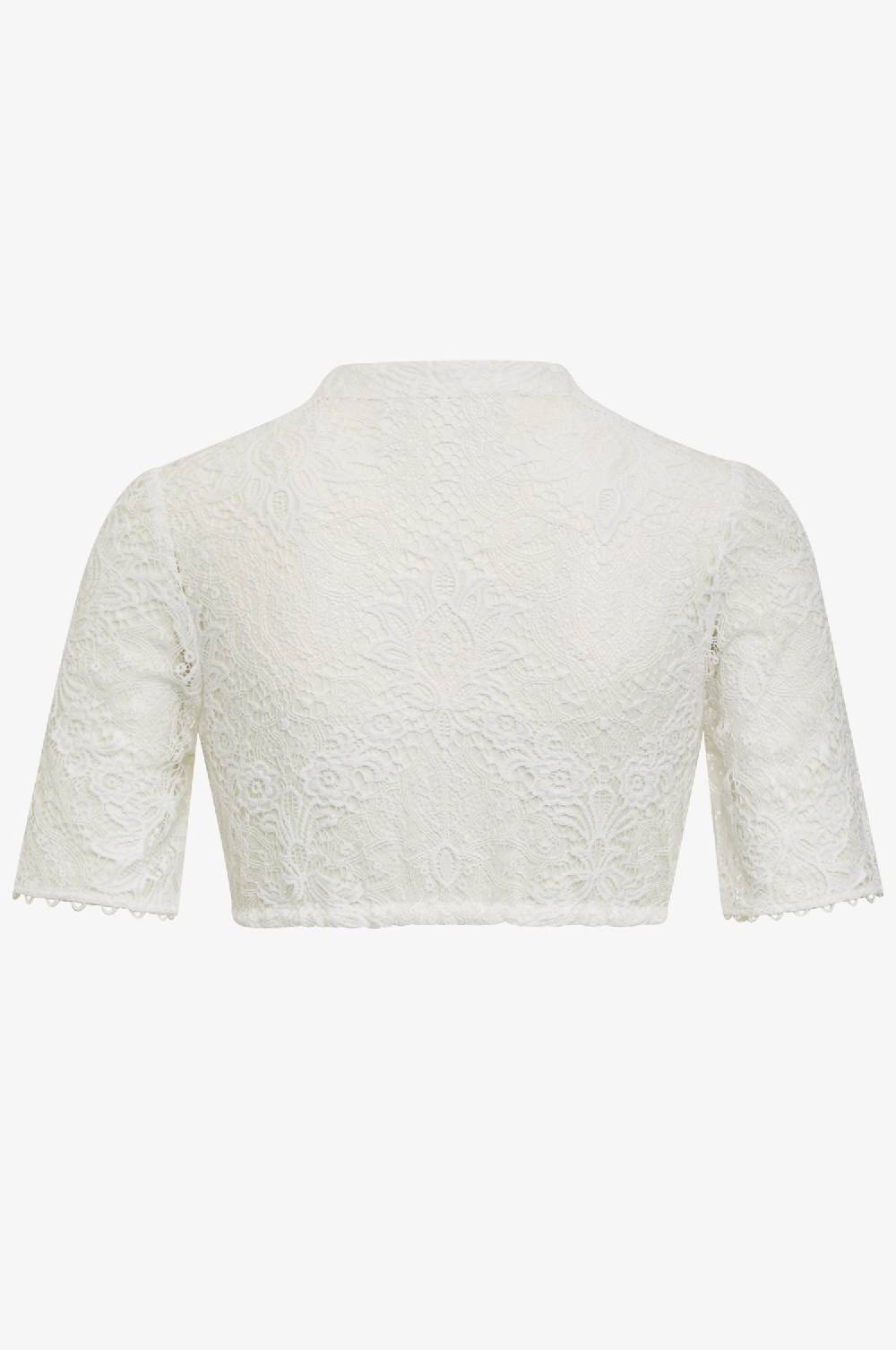 Kinga Mathe Dirndlbluse Suri mit Halbarm in Weiß im Angebot