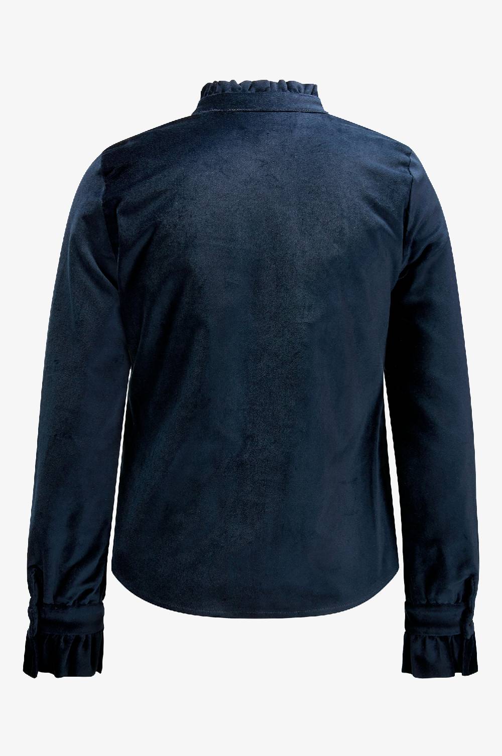 Kinga Mathe Samtbluse Lady in Nachtblau Begrenztes Angebot