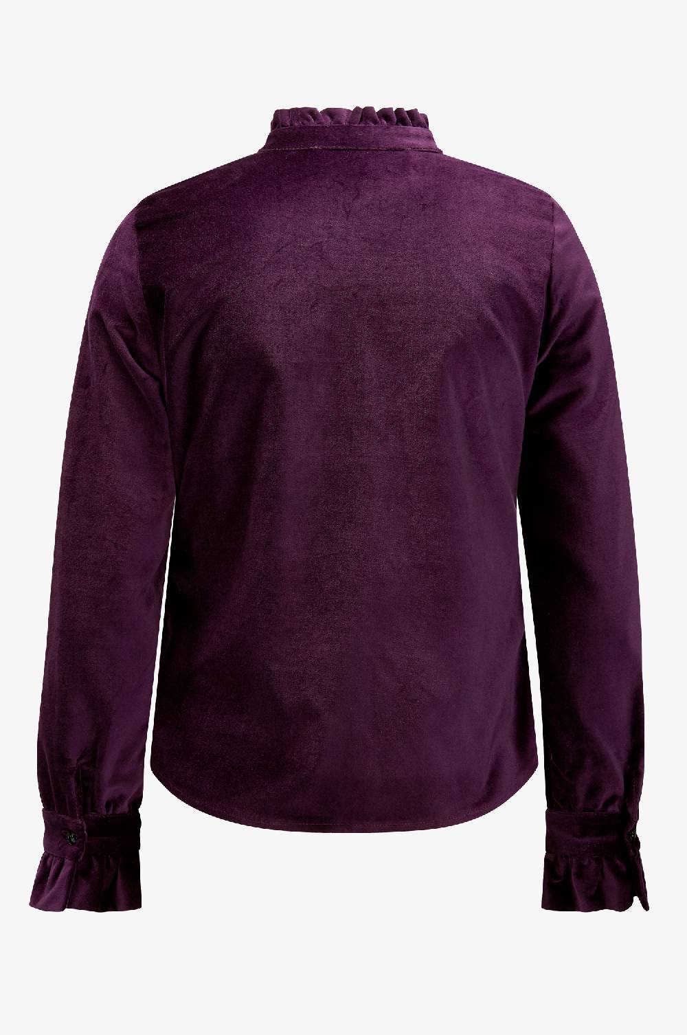 Kinga Mathe Samtbluse Lady in Aubergine Online Shopping