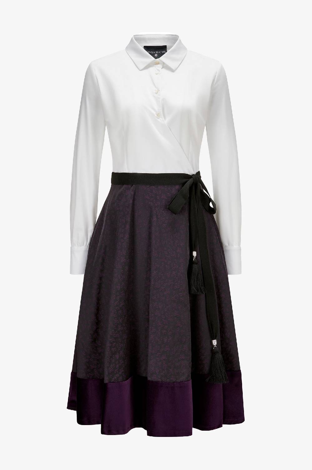 Kinga Mathe Kleid Mai in Aubergine Preisnachlass