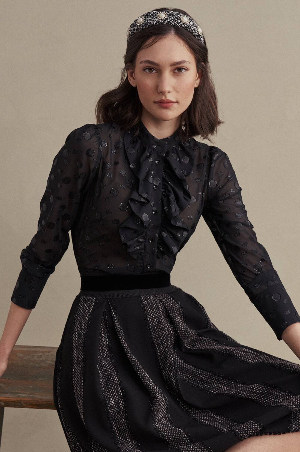 Kinga Mathe Bluse Lynn in Schwarz Jubiläumsangebot