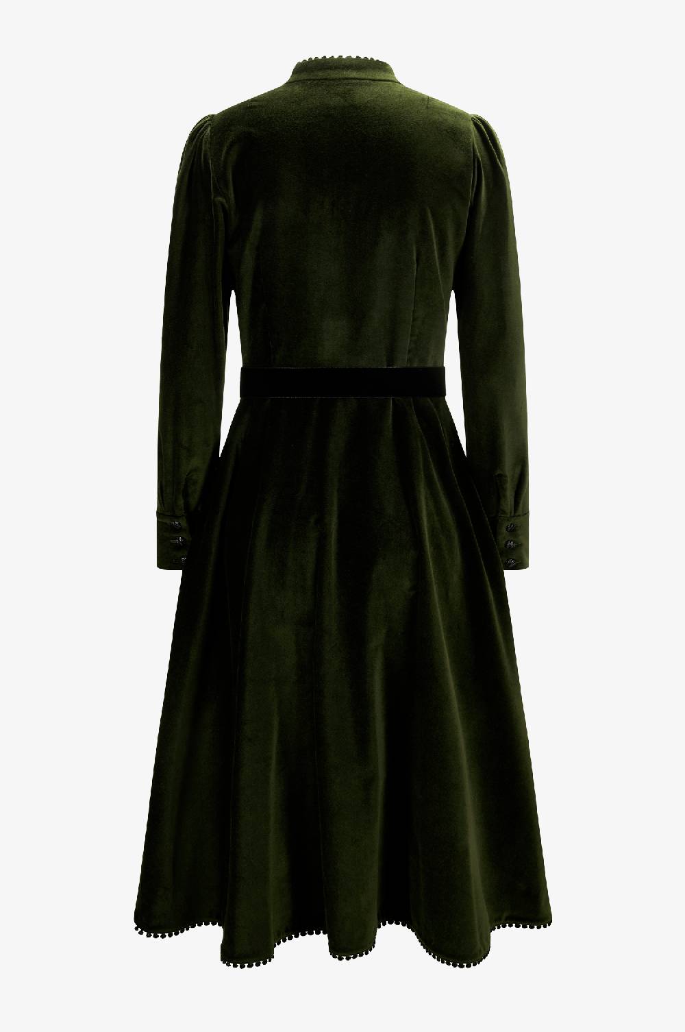 Kinga Mathe Samtkleid Ann in Olive Top Angebot
